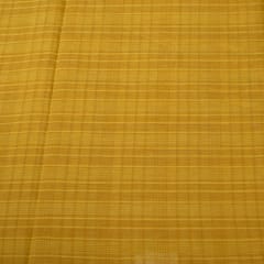 Yellow Colour Cotton Dobby Self Check Fabric (1.85 Meter Piece)