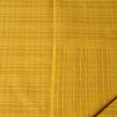 Yellow Colour Cotton Dobby Self Check Fabric (1.85 Meter Piece)