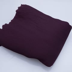 Wine Colour Pleated Georgette