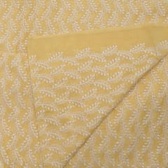 Yellow Colour Mal Chanderi Embroidery