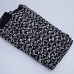 Black Colour Mal Chanderi Embroidery