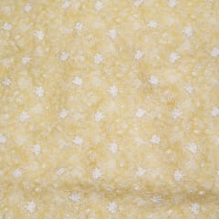 Lemon Colour Pure Organza Embroidery