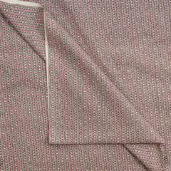 Pink Colour Cotton Flex Printed Fabric