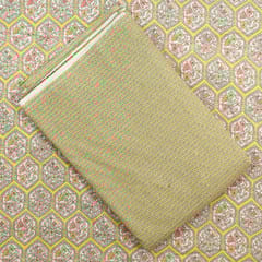 Yellow Colour Cotton Flex Printed Set