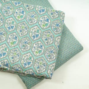 Sea Green Colour Cotton Flex Printed Set