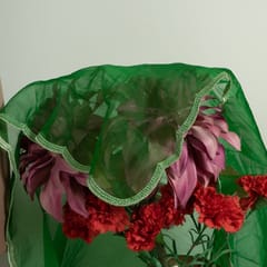 Green Colour Organza Scalped Dupatta