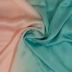 Multi Colour Georgette Satin Ombre Printed Fabric