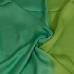 Multi Colour Georgette Satin Ombre Printed Fabric