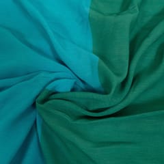 Multi Colour Poly Georgette Ombre Printed Fabric