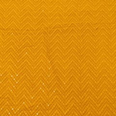 Mustard Colour Georgette Chikan Embroidered Fabric