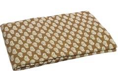 Brown Khaki With White Motifs Printed Cotton Fabric