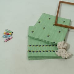 DIY Pista Green Colour Cotton Embroidered Set