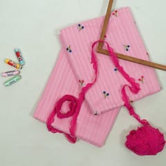 DIY Pink Colour Cotton Embroidered Set