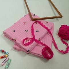 DIY Pink Colour Cotton Embroidered Set