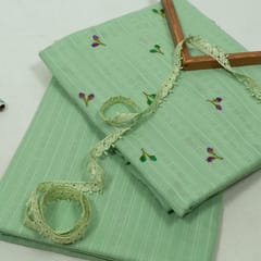 DIY Pista Green Colour Cotton Embroidered Set