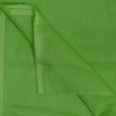 Parrot Green Colour Kota Doria Fabric