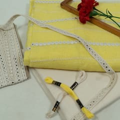 DIY Yellow Colour Linen Embroidered Set