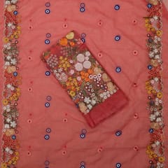 Gajree Colour Thread Embroidered Organza Set
