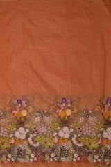 Peach Colour Thread Embroidered Organza Set
