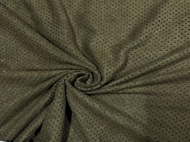 Suede Mehndi Green Cutwork