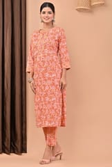 Gajree Colour Printed Cotton Shirt with Printed Cotton Bottom