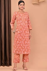 Gajree Colour Printed Cotton Shirt with Printed Cotton Bottom