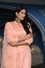 Peach Colour Printed Jam Cotton Shirt with Cotton Bottom and Printed Chinon Chiffon Dupatta