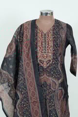 Black Colour Print with Embroidered Shirt with Pant