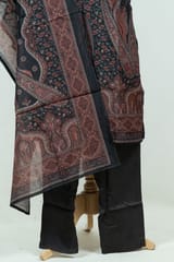 Black Colour Print with Embroidered Shirt with Pant