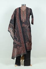 Black Colour Print with Embroidered Shirt with Pant
