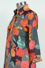 Black Colour Print with Embroidered Top with Pant