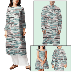 Green With Black Abstract Printed Georgette Fabric