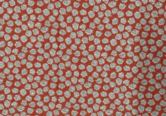 Printed Cotton Cambric Orange White Abstract