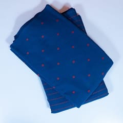 5 Mtr Blue Colour Cotton Dobby Set