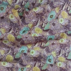 MultiColour Shade Florals  Muslin Printed Fabric