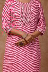 Pink Color Cotton Printed Shirt with Cotton Printed Bottom and Chiffon Printed Dupatta
