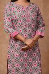 Green Colour Cotton Printed Shirt with Cotton Printed Bottom