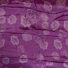 Purple Colour Viscose Crepe Printed Fabric