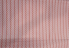 Printed Cotton Cambric White Pink Chevron