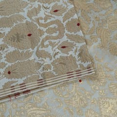 White Colour Khemkhab Fabric (1Meter Piece)
