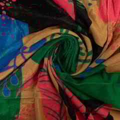Multi Color Velvet Digital Printed Fabric
