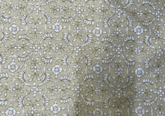 Printed Cotton Cambric Light Faun Floral