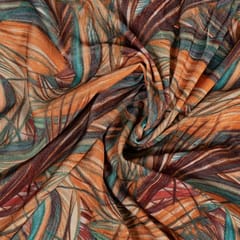 Multi Colour Velvet Digital Printed Fabric