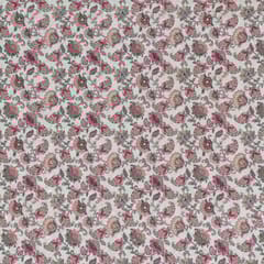 Multi Colour Velvet Print with Embroidery Fabric