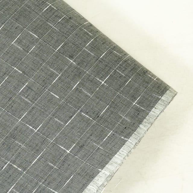 Grey Colour Cotton Yarn Dyed Dobby Fabric