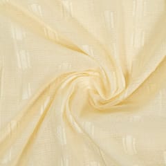 Off White Colour Dyeable Cotton Dobby Fabric