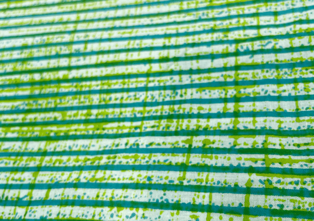 Printed Cotton Cambric Green Stripes