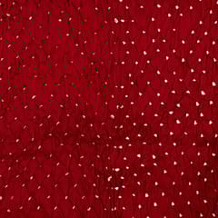Maroon Colour Modal Satin Bandhani Fabric