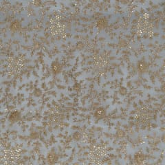 Dyeable Georgette Embroidered Fabric
