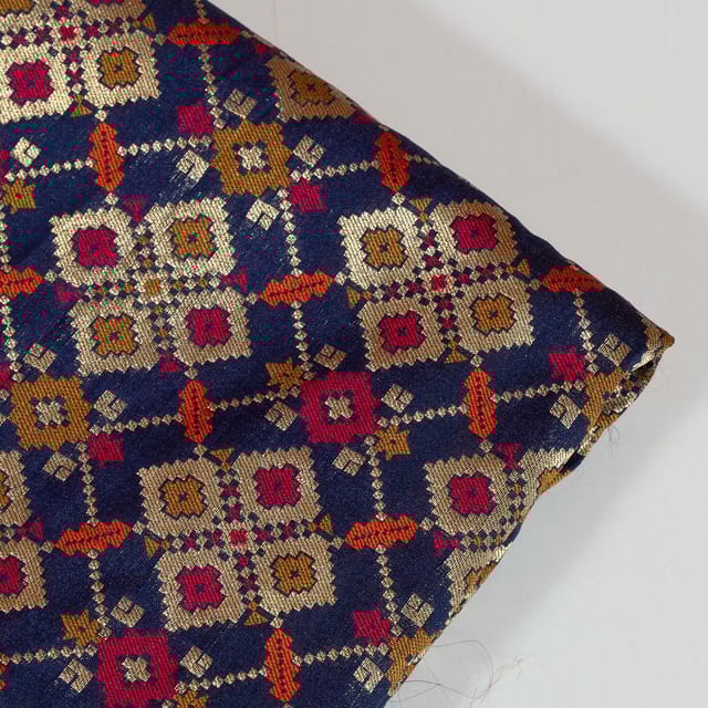 Blue Colour Brocade Fabric